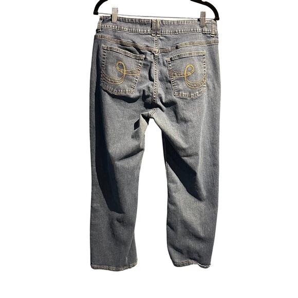 Lee Riders Size 14P Capris Ankle Pant Stretchy Comfy Relaxed Embroidered Pocket - Picture 2 of 8